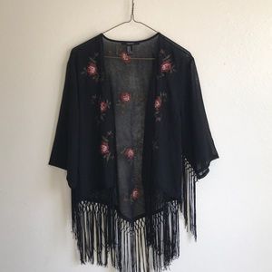 Forever 21 Embroidered Kimono
